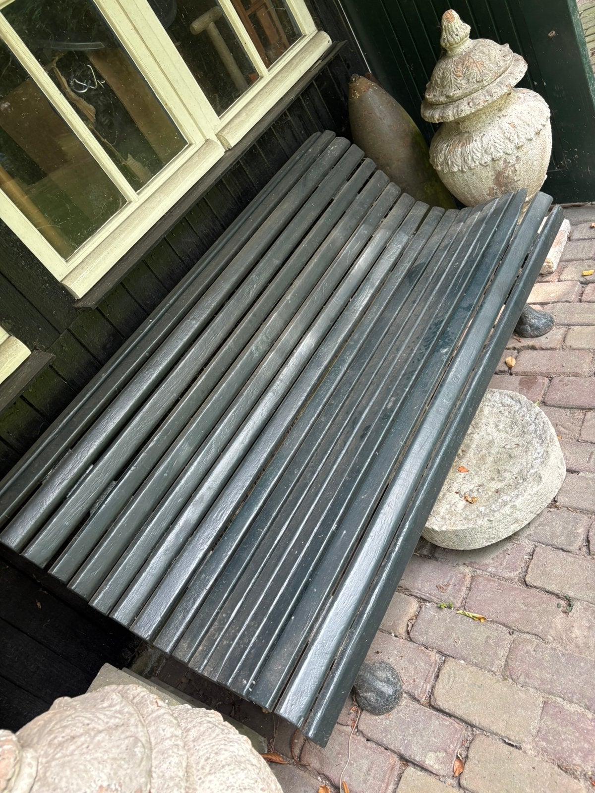 Antiek tuin bank, Ophalen, Zo goed als nieuw