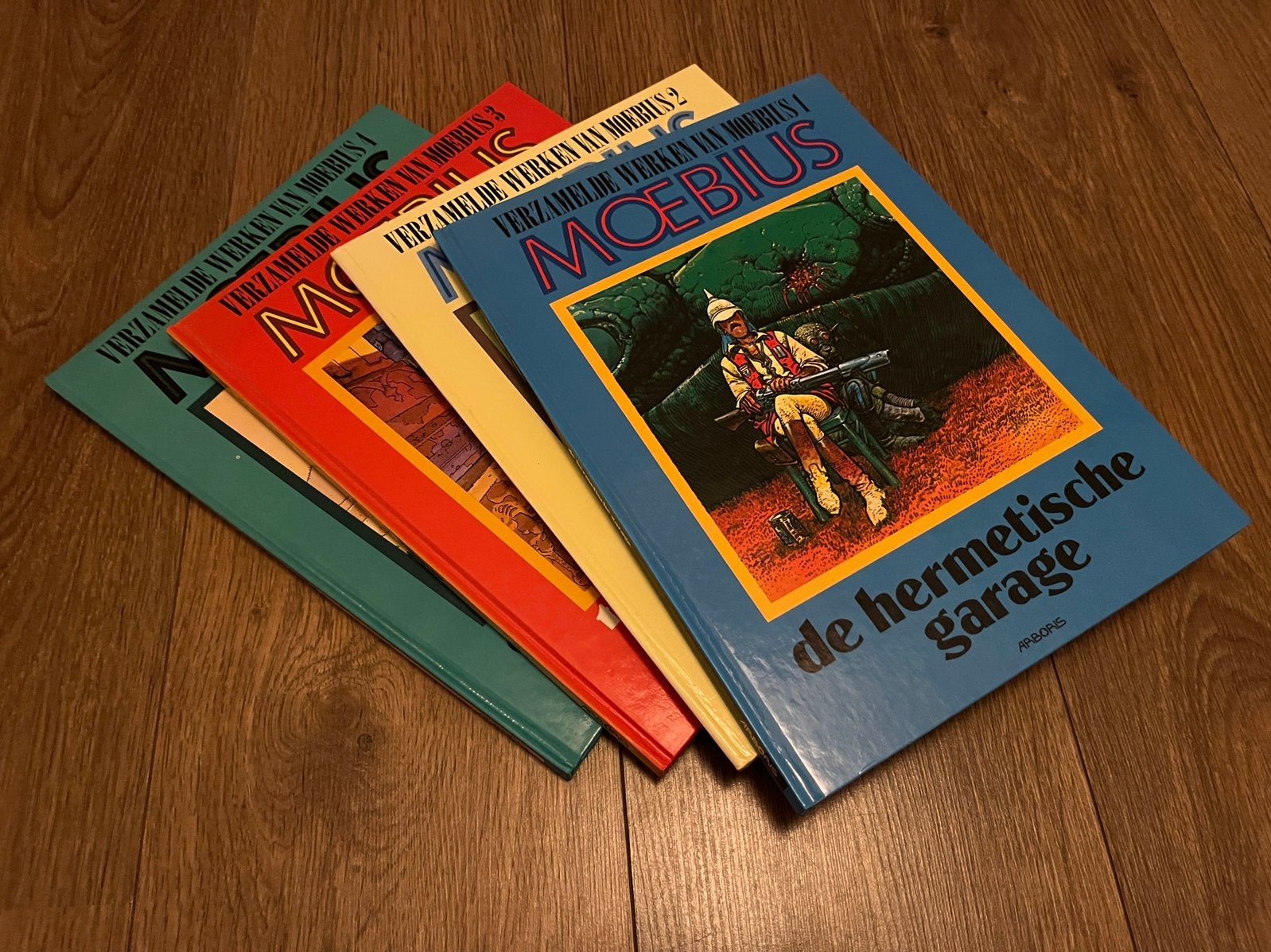 Moebius Verzamelde Werken 1-4 Hardcopy 1e druk Arboris, Complete serie of reeks, Ophalen, Zo goed als nieuw