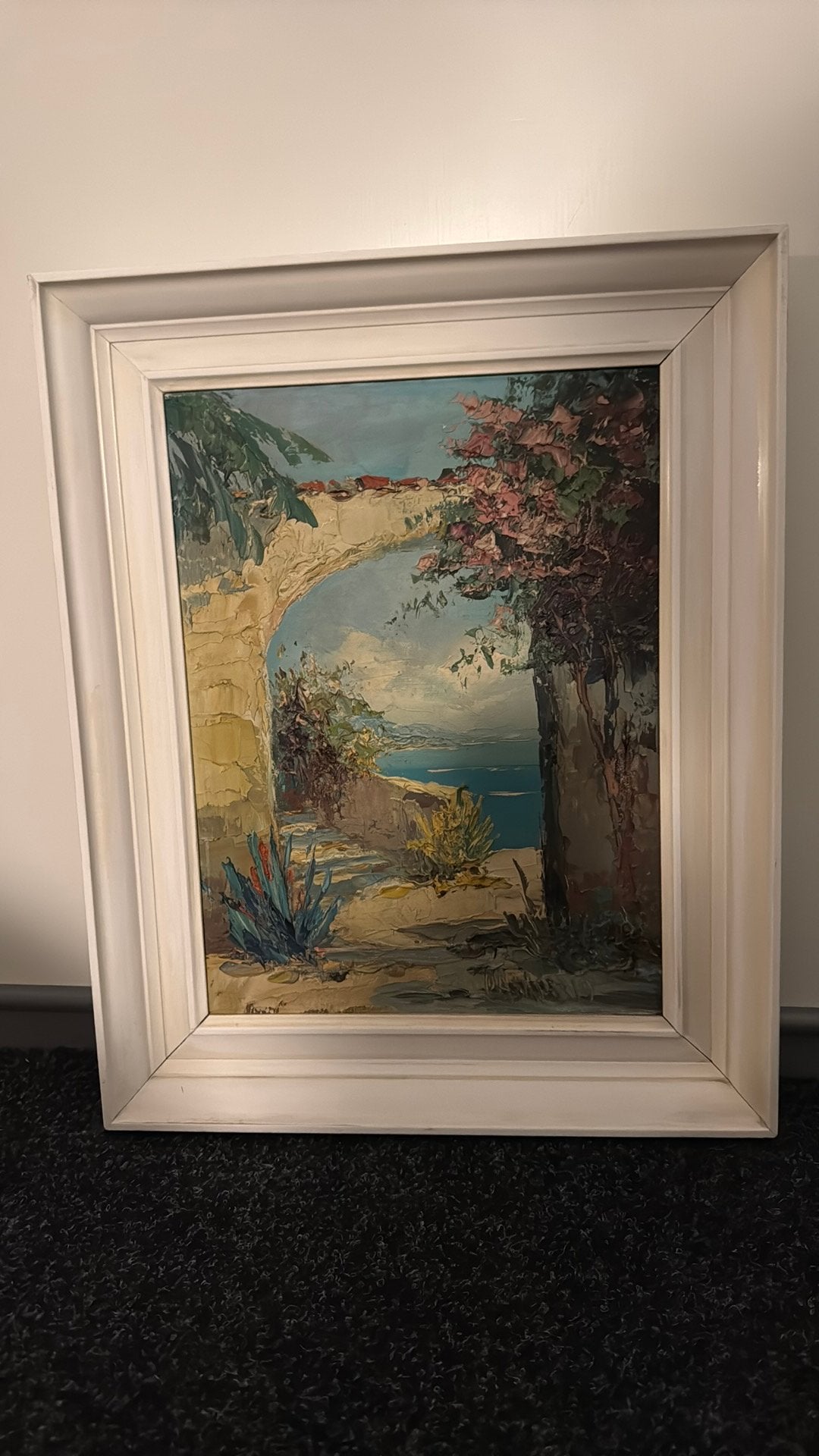Schilderij van Camprio (pseudoniem van Jan Bévort)., Expressionistisch, Ophalen of Verzenden, Landschap, Olieverf