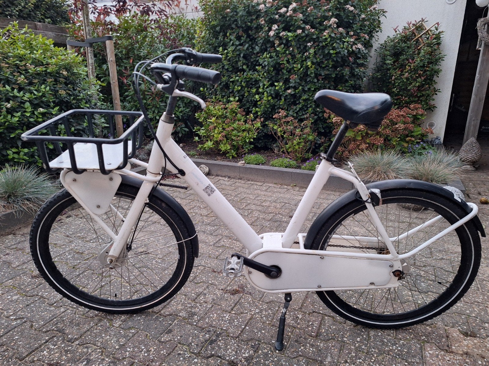 Damesfiets met mandje stationsfiets, Gebruikt, Versnellingen, Trommelrem, Ophalen