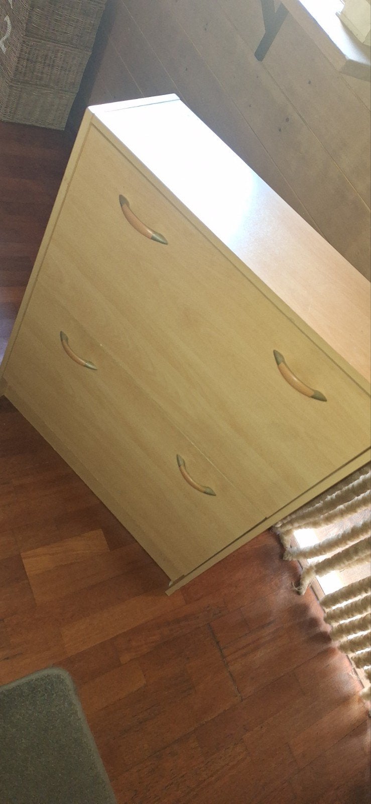 Schoenenkast met 2 lades - Licht hout, Huis en Inrichting, Kasten | Schoenenkasten, Ophalen, Gebruikt, Modern, functioneel