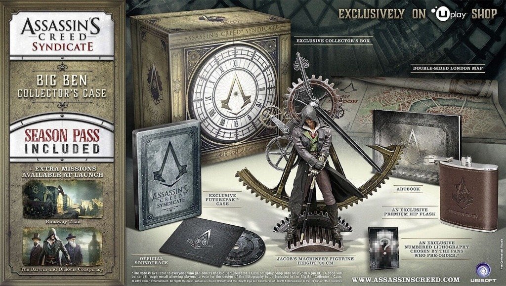 Assassins's creed Syndicate , Big Ben Collector's Edition, Vanaf 18 jaar, 1 speler, Zo goed als nieuw, Ophalen