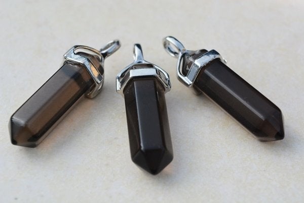 Mooie Rookkwarts dubbeleinde hanger, Ophalen of Verzenden, Mineraal