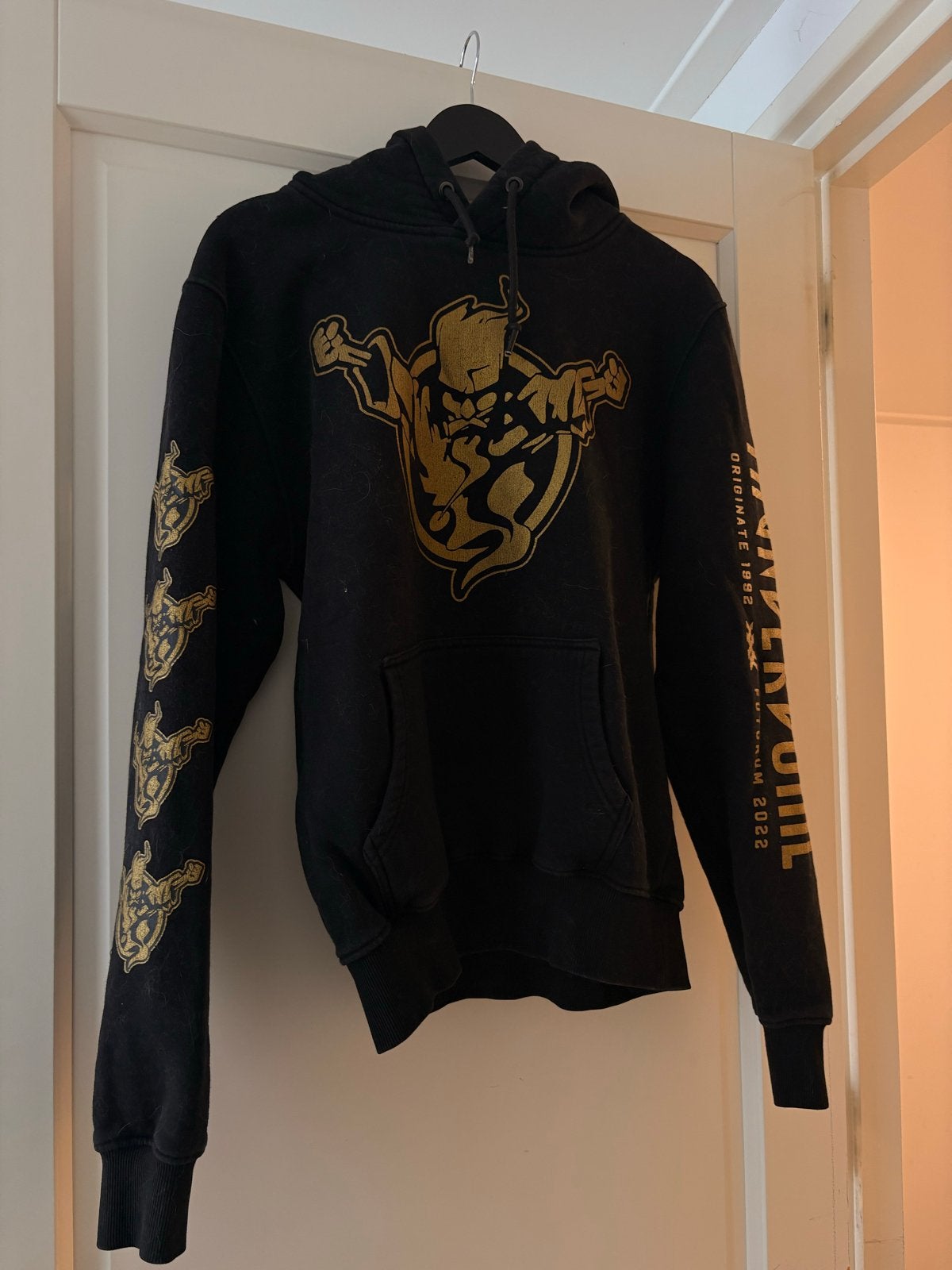 Thunderdome hoodie 30 jaar editie maat M, Ophalen, Gedragen