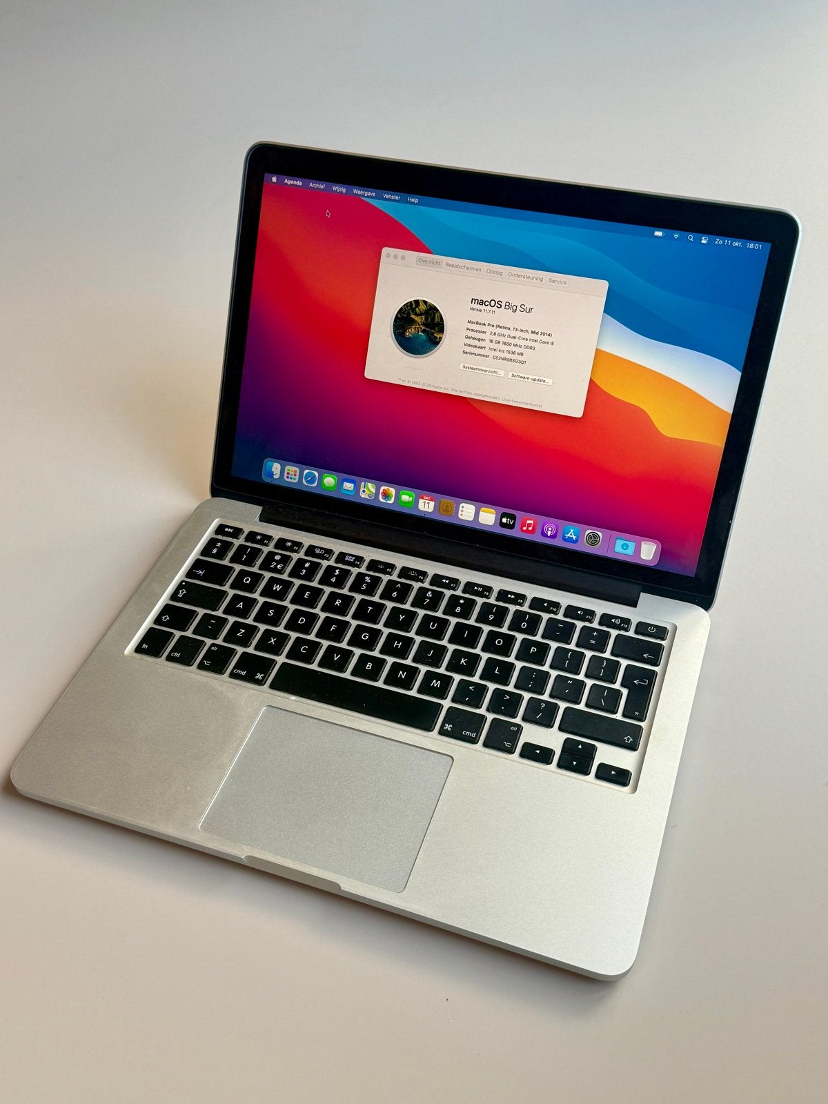 MacBook Pro (Retina, 13-inch, Mid 2014), MacBook Pro, Gebruikt, 2 tot 3 Ghz, Qwerty