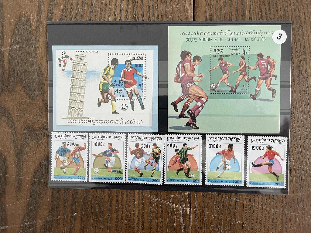 postzegels thema voetbal kaart 3, Verzenden, Postfris, Sport