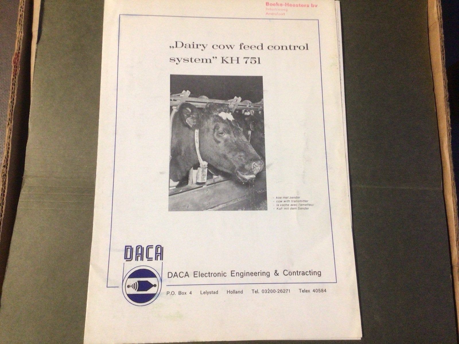 DACA Dairy Cow Feed Control System KH 751 Handleiding, Ophalen of Verzenden, Gelezen, Algemeen