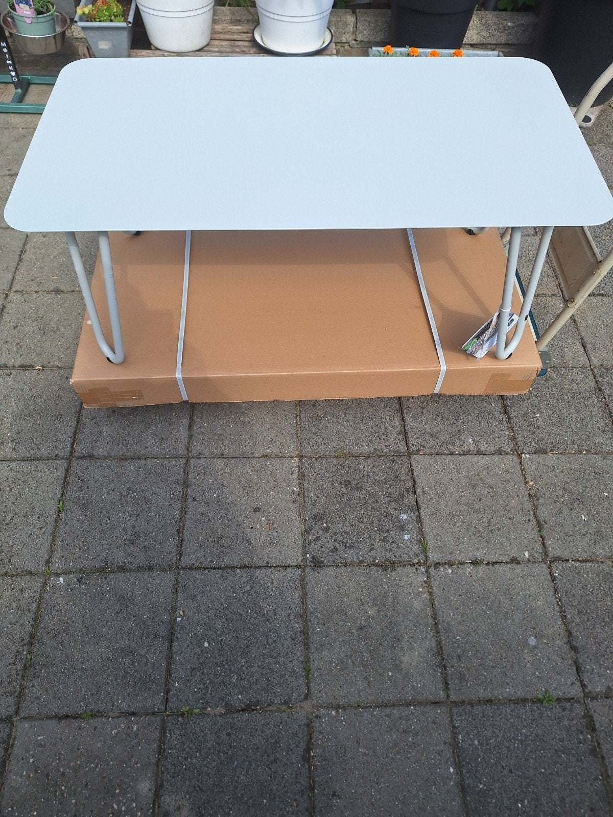 Tuintafel, nieuw, aluminium, 4 Seasons, wit of Seashell, Ophalen, Nieuw, Rechthoekig, Aluminium