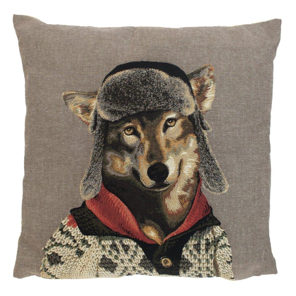 Sale: Mars&More, Gobelin kussen, NORDIC WOLF, €58 voor €35, Mars&More, Platinastraat 100 7554 NB Hengelo, Nederland, Vierkant