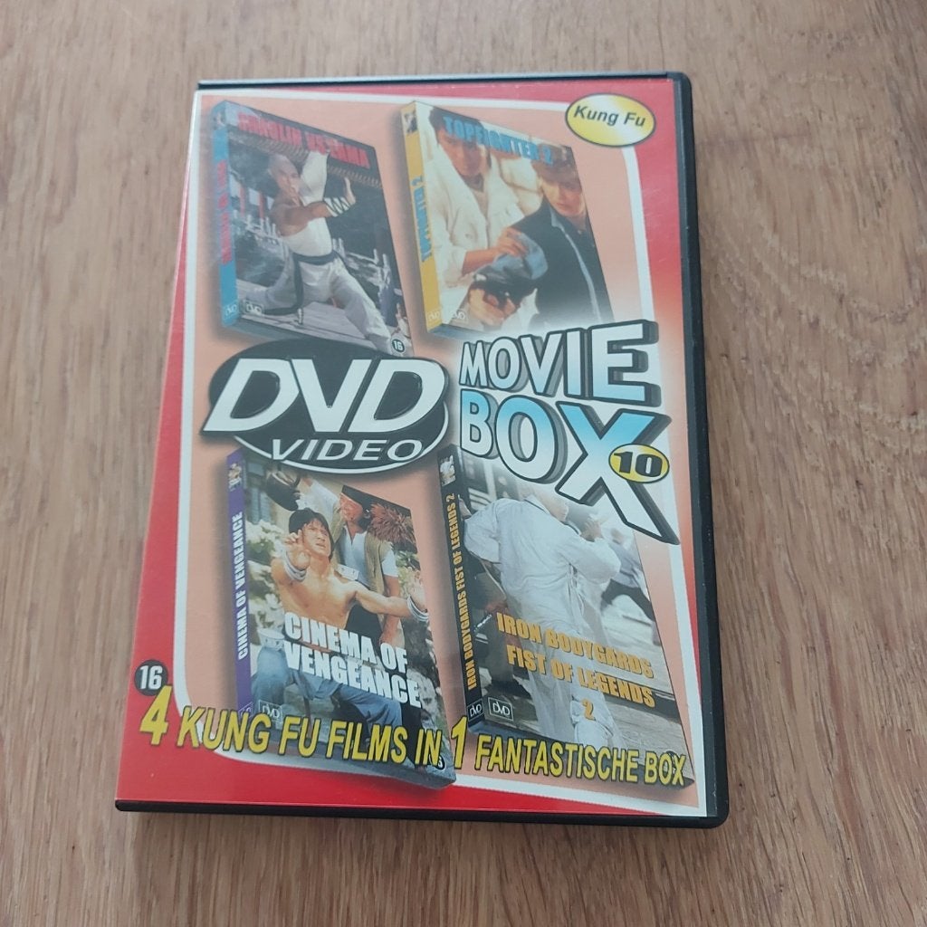 DVD Movie Box 10 - 4 Kung Fu Films in 1 Box, Vanaf 16 jaar, Ophalen of Verzenden, Zo goed als nieuw