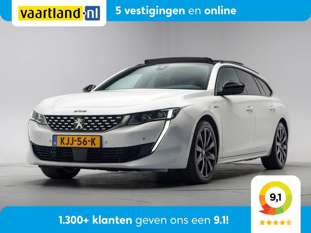 Peugeot 508 SW 1.6 HYbrid 225 GT Line [ LED Panorama Stoelve, Auto's, Peugeot, 745 kg, 4 cilinders, Wit, Hybride Elektrisch/Benzine