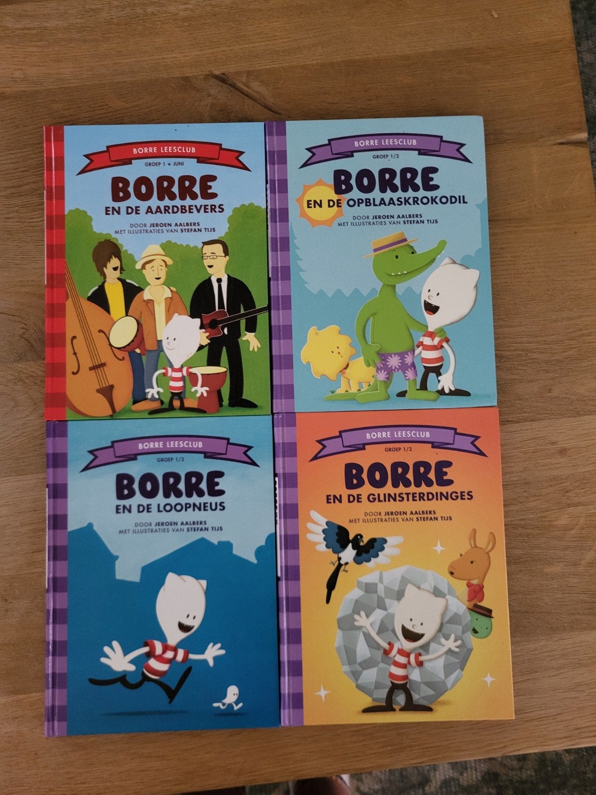 Borre Leesclub boeken: 4-delige set, Ophalen of Verzenden, Zo goed als nieuw, Jeroen Aalbers, Fictie algemeen