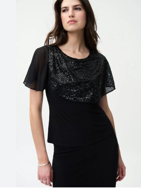 Joseph Ribkoff elegante chique glitter tuniek mt 44, ., Zwart, Maat 42/44 (L), Joseph Ribkoff