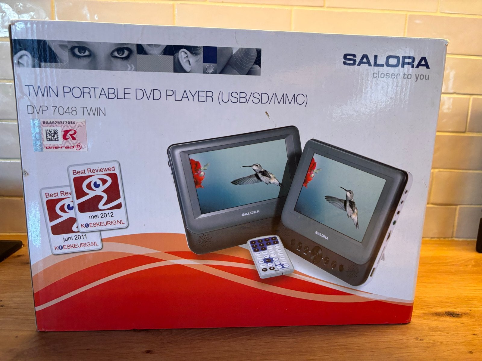 Salora DVP 7048 Twin Portable DVD Speler (USB/SD/MMC), Audio, Tv en Foto, Gebruikt, Draagbaar, Ophalen of Verzenden, Overige merken