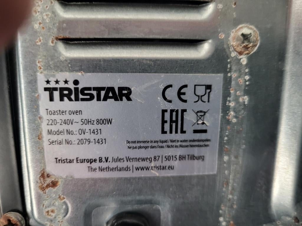 Tristar OV-1431 Toaster Oven - Compacte Grill & Oven, Witgoed en Apparatuur, Ovens, Ophalen, Minder dan 45 cm, Gebruikt, Minder dan 45 cm
