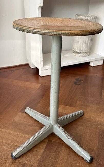 Vintage schoolkruk, Ophalen, Gebruikt, Hout