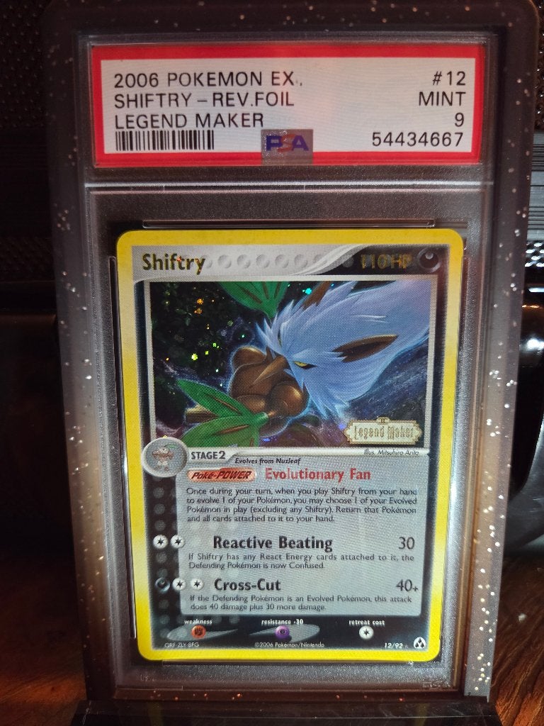 Shiftry Legend Maker revese holo PSA 9!, Verzenden, Zo goed als nieuw, Losse kaart, Foil