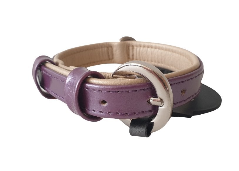 FLEXI Elégance Halsband Lila-Beige Nek 22,5-30 cm -45% OFF!, Ophalen of Verzenden, Handgemaakt, Nieuw