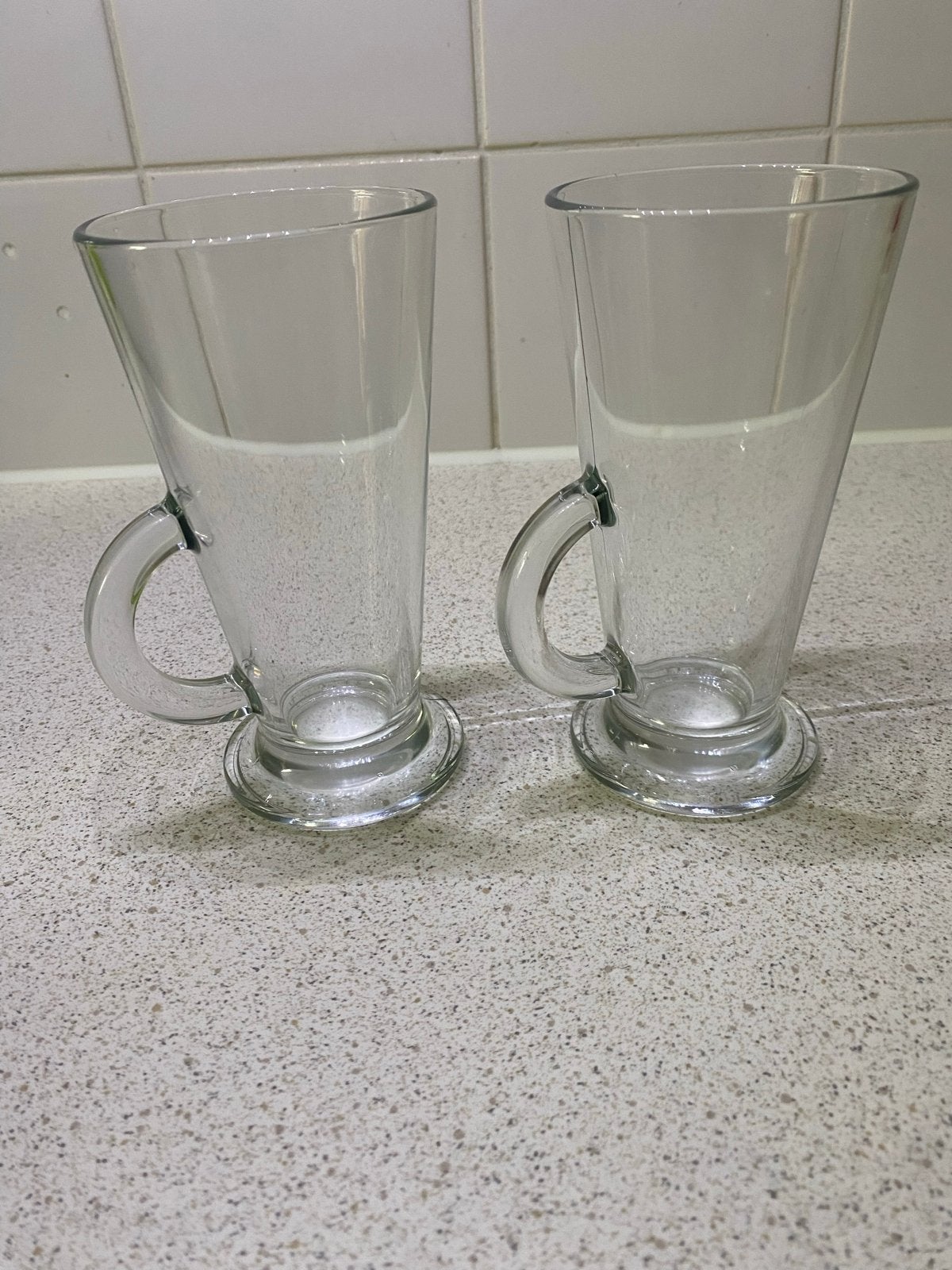 Set van 2 glazen latte macchiato glazen, Verzenden, Wit, Overige merken, Glas