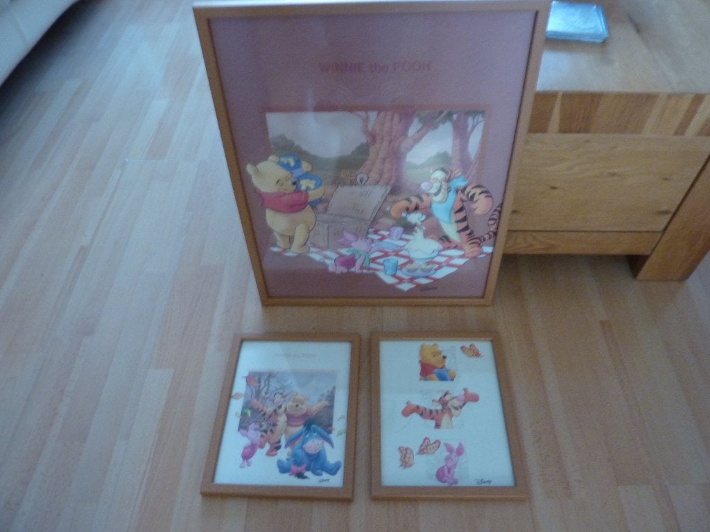 3 disney schilderijen, Ophalen of Verzenden, Overige figuren, Zo goed als nieuw, Plaatje of Poster