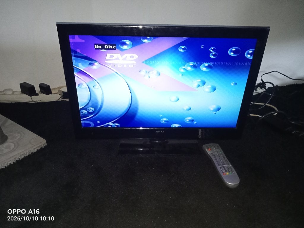AKAI TV met ingebouwde DVD-speler, Audio, Tv en Foto, Ophalen, 50 Hz, 40 tot 60 cm, Gebruikt