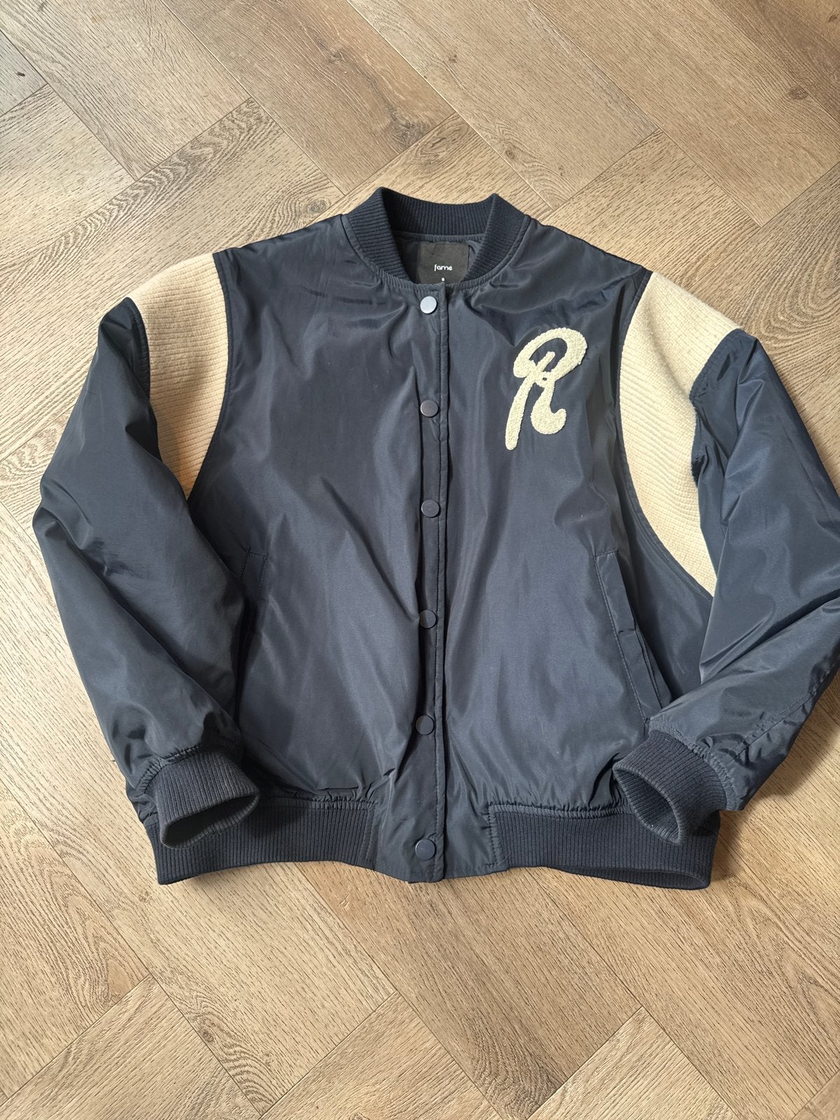 Fame Bomberjack 'Rainbow' - Maat S, Ophalen of Verzenden, Zo goed als nieuw, Maat 36 (S), Blauw