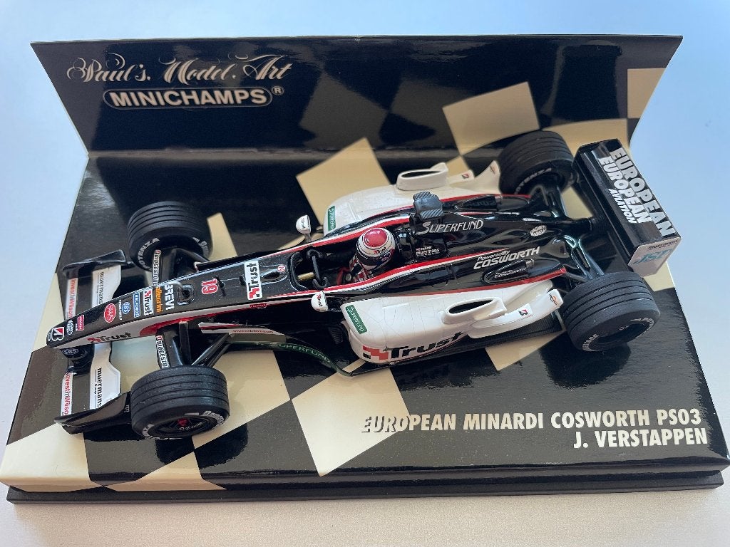 Minardi European Cosworth PS03 J. Verstappen 2003, Ophalen of Verzenden, Zo goed als nieuw, Formule 1
