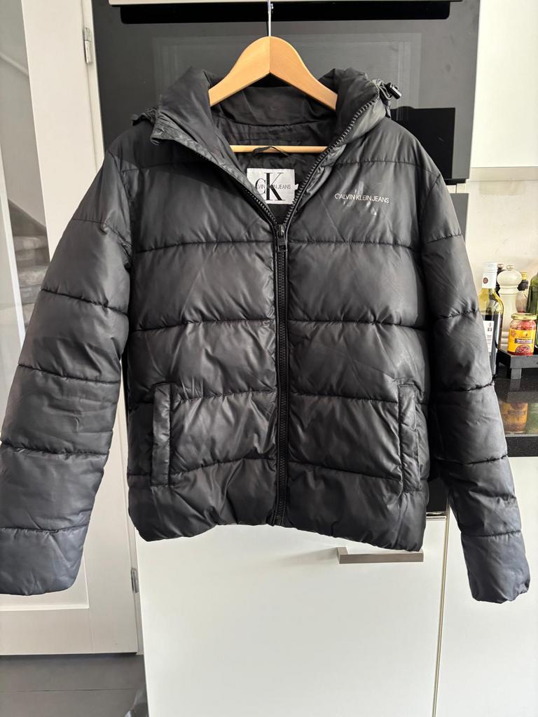 Donsjas winterjas Calvin Klein maat XS, Kleding | Heren, Jassen | Winter, Calvin Klein, Zwart, Ophalen of Verzenden, Gedragen