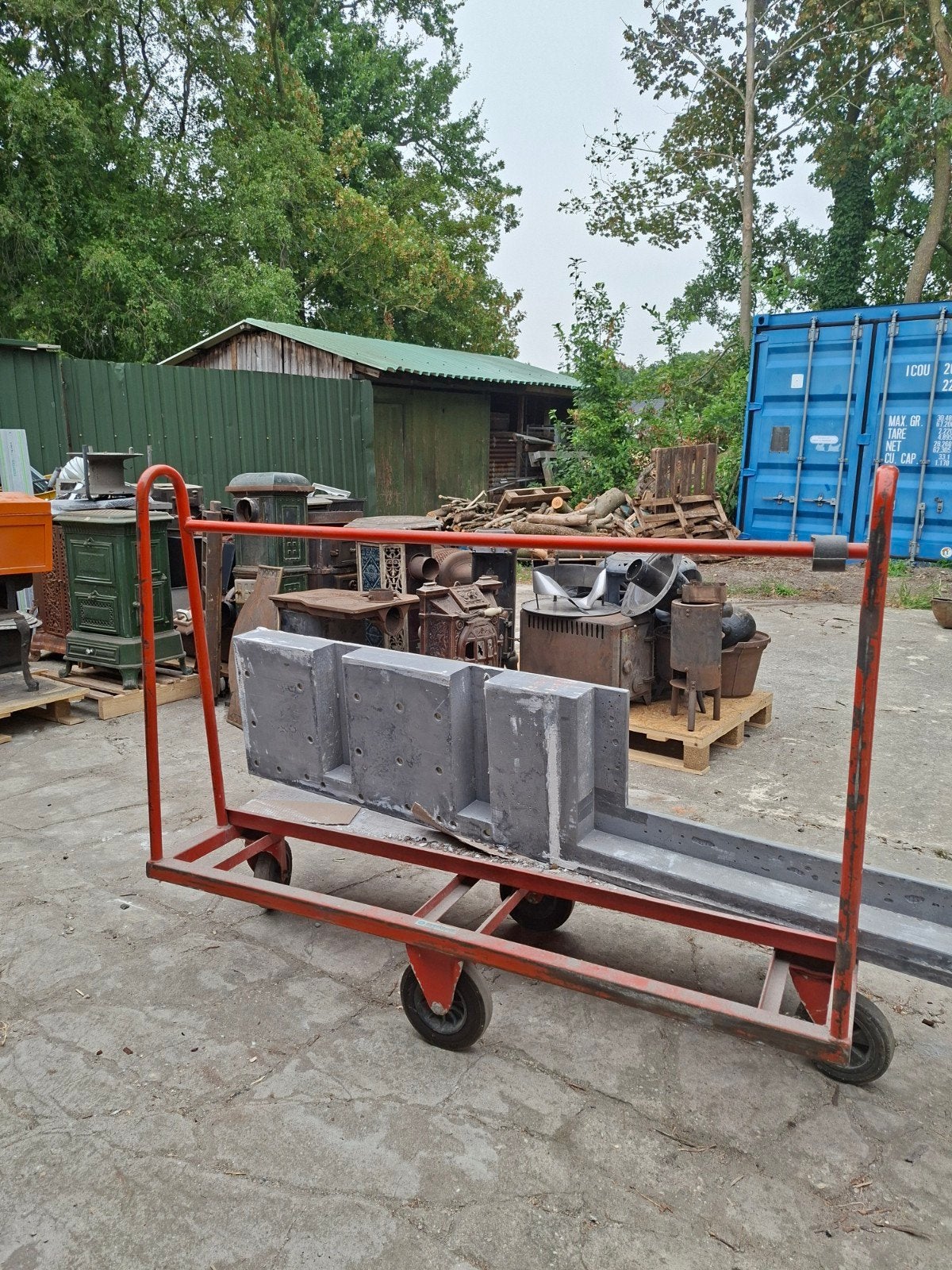 platenwagen, Ophalen, Gebruikt, IJzer