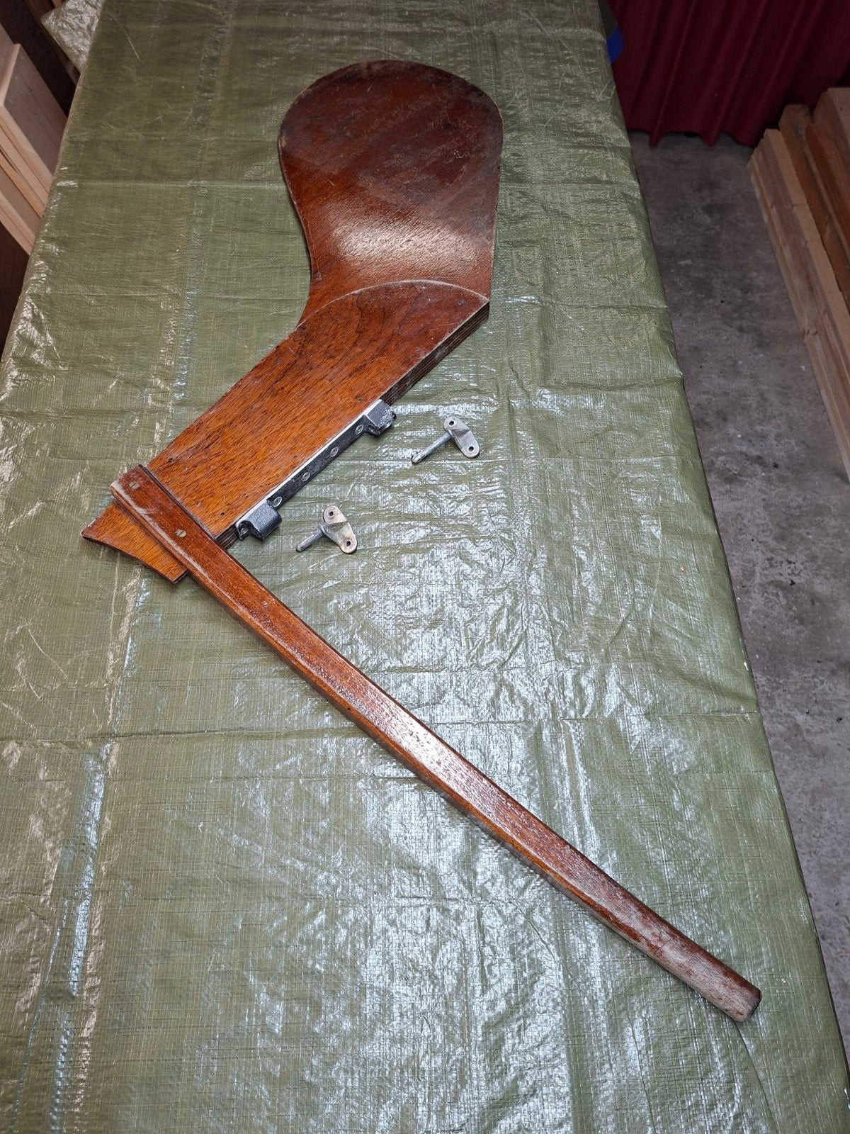 houten roer incl. bevestiging, Ophalen of Verzenden, Gebruikt, Dekbeslag, Zeilboot of Motorboot