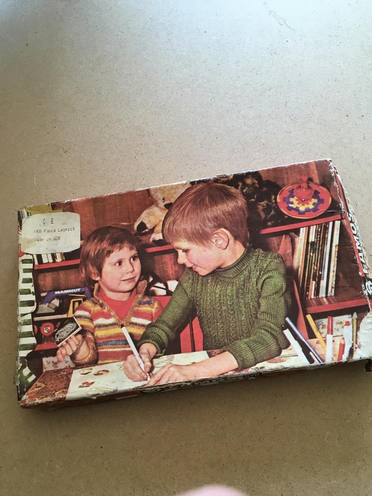 Vintage oude Stempeldoosje /gemerkt., Antiek en Kunst, Antiek | Speelgoed, Ophalen of Verzenden