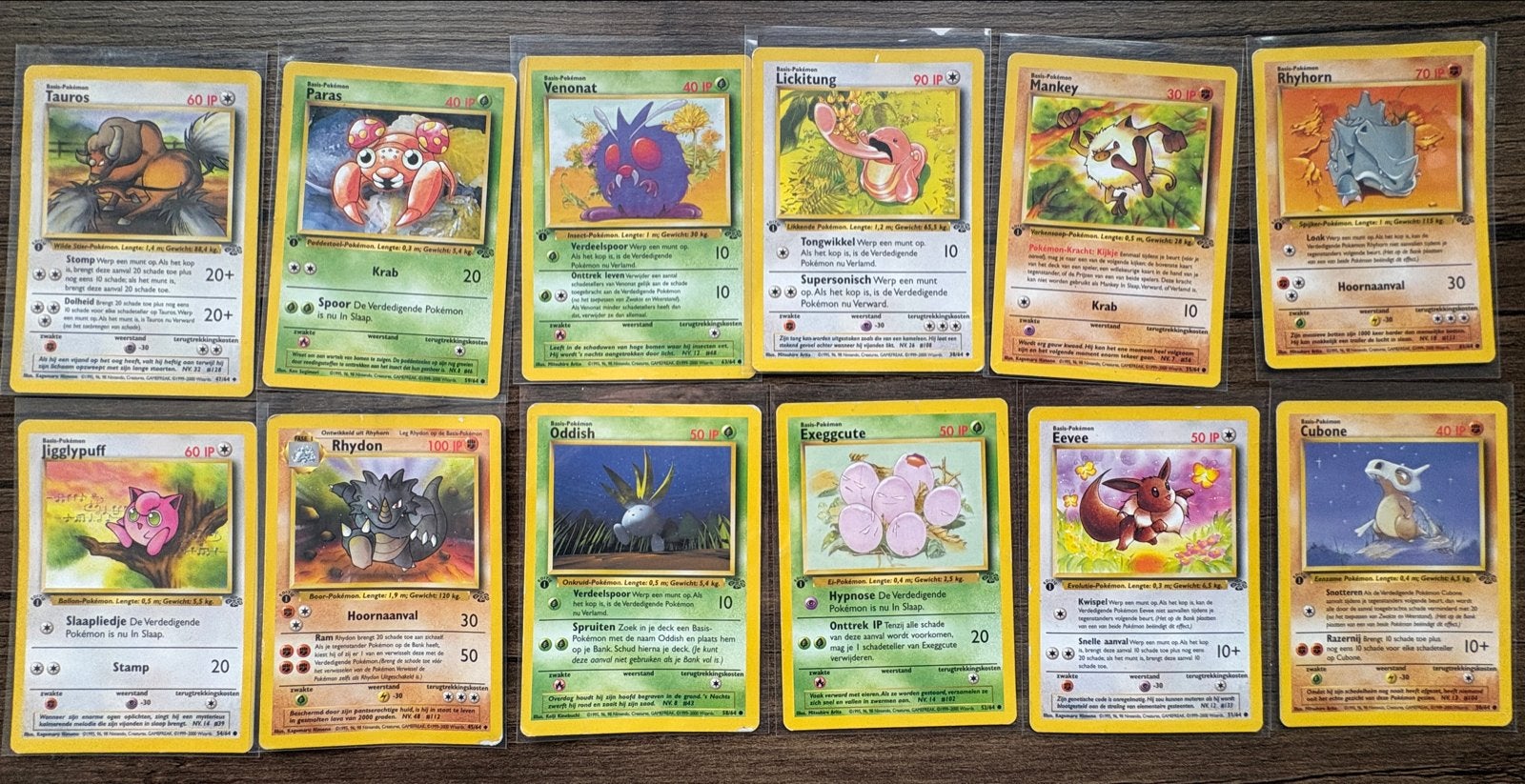 Ophalen: Jungle 1st ed. Nederlands 12 stuks (L)P, Hobby en Vrije tijd, Verzamelkaartspellen | Pokémon, Ophalen, Gebruikt, Meerdere kaarten