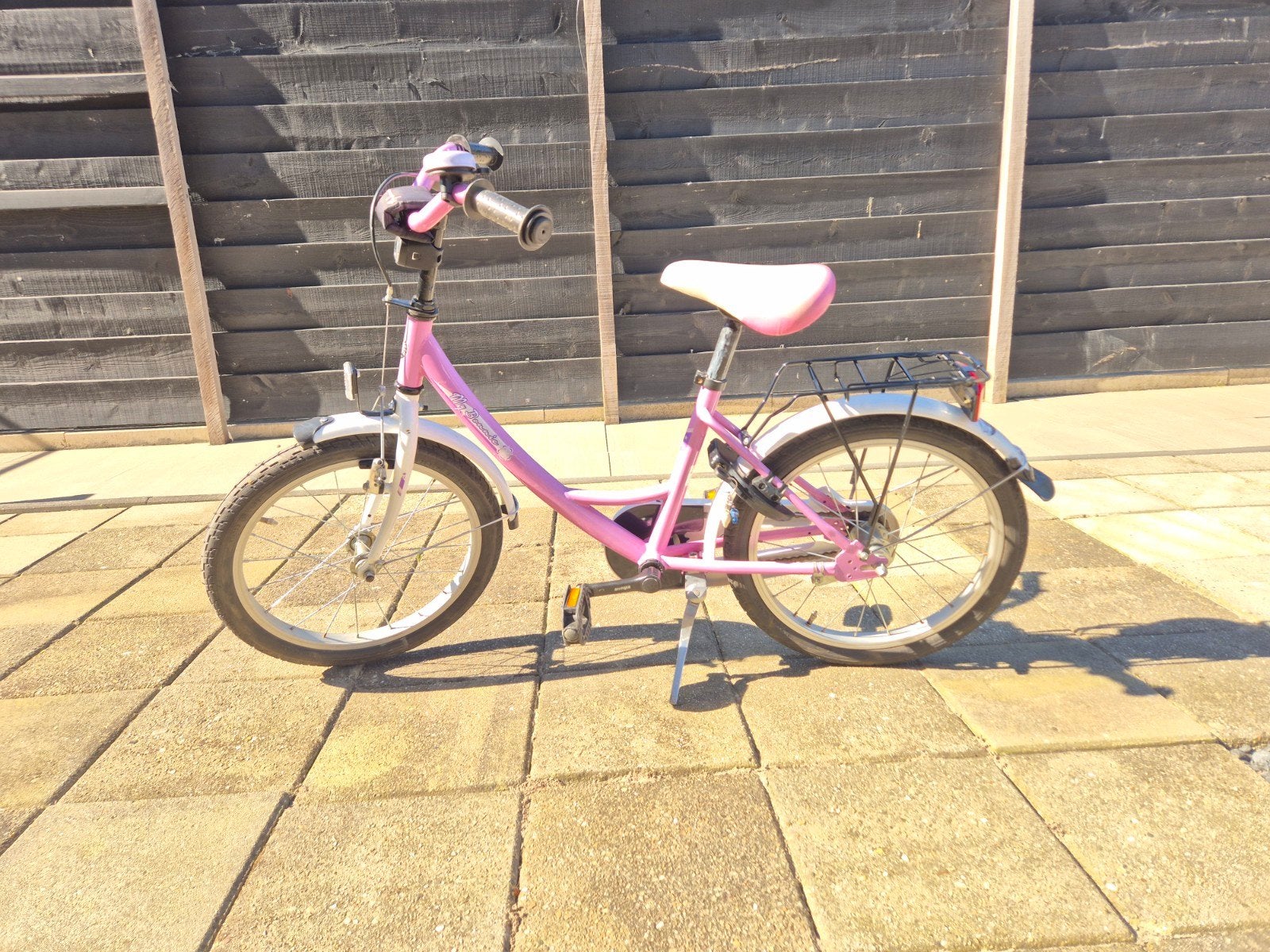 Leuke roze kinderfiets met 18 inch wielen, Ophalen, Gebruikt
