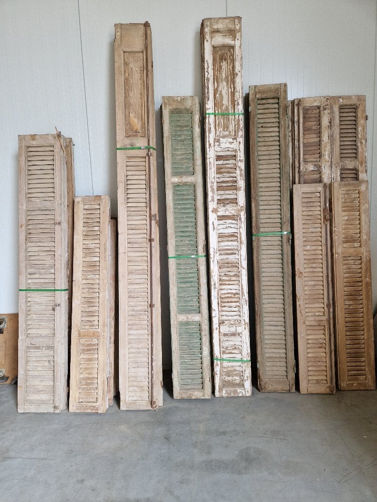 Authentieke Oude Louver Luiken – Sfeervolle Decoratie, Ophalen, Gebruikt, Minder dan 80 cm, 215 cm of meer