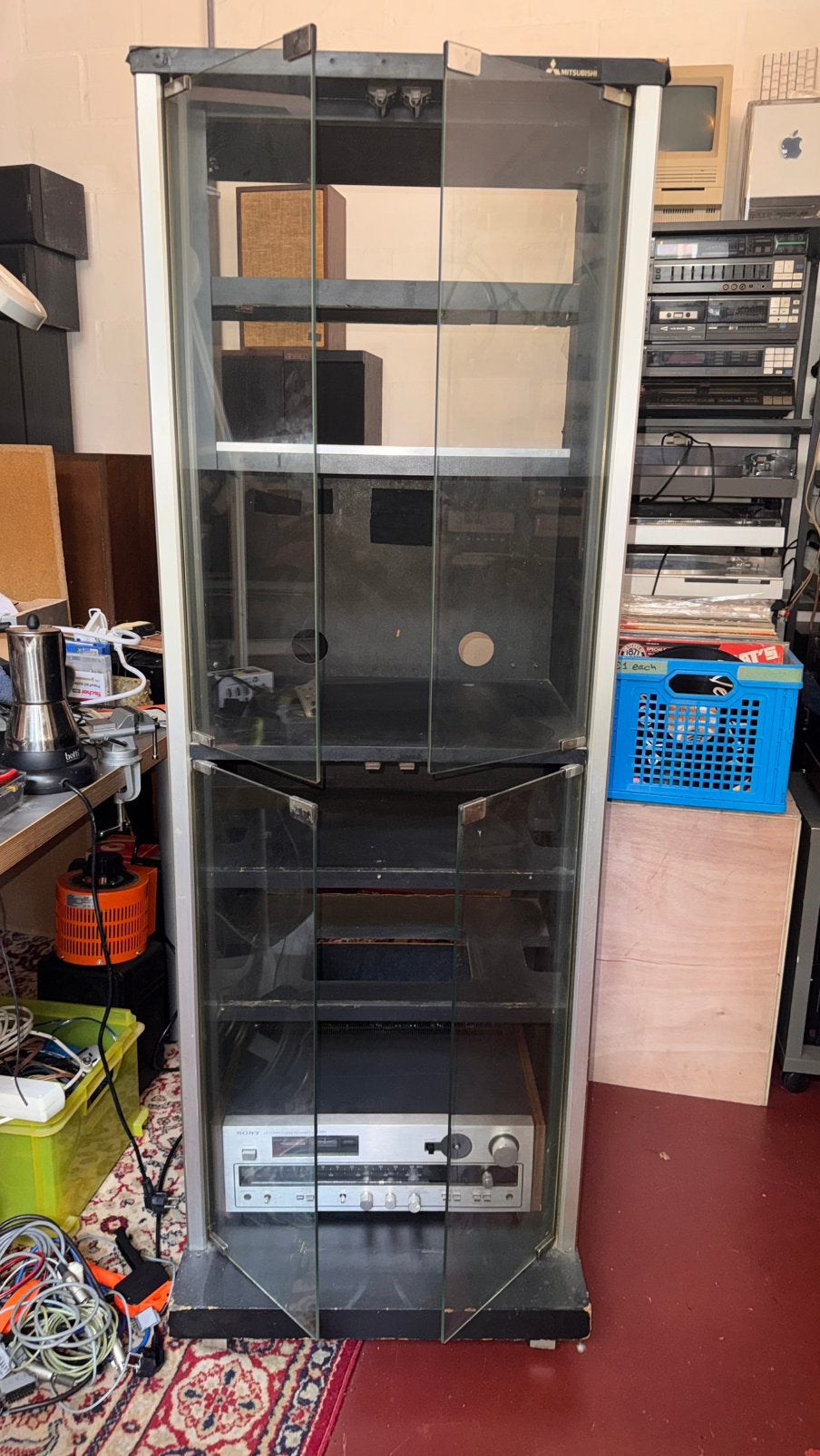 Vintage Mitsubishi stereo toren rack voor geluid insttalatie, Audio, Tv en Foto, Stereo-sets, Ophalen, Zo goed als nieuw, Pioneer