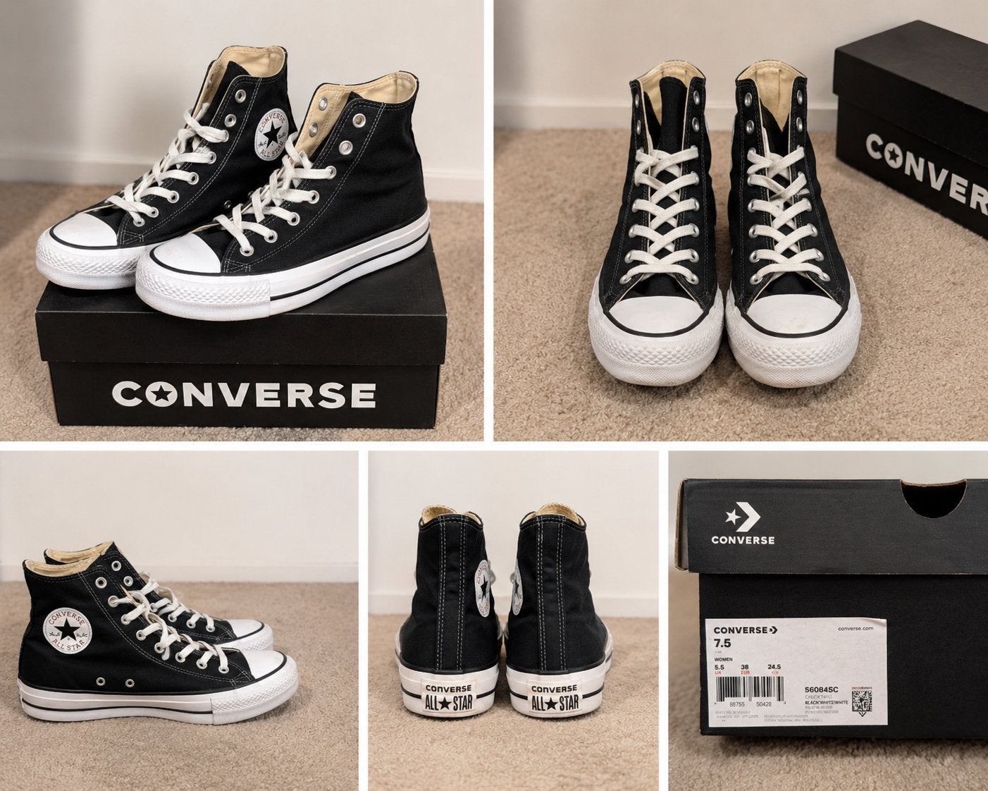 Converse all stars, Ophalen of Verzenden, Zo goed als nieuw, Zwart, Sneakers of Gympen