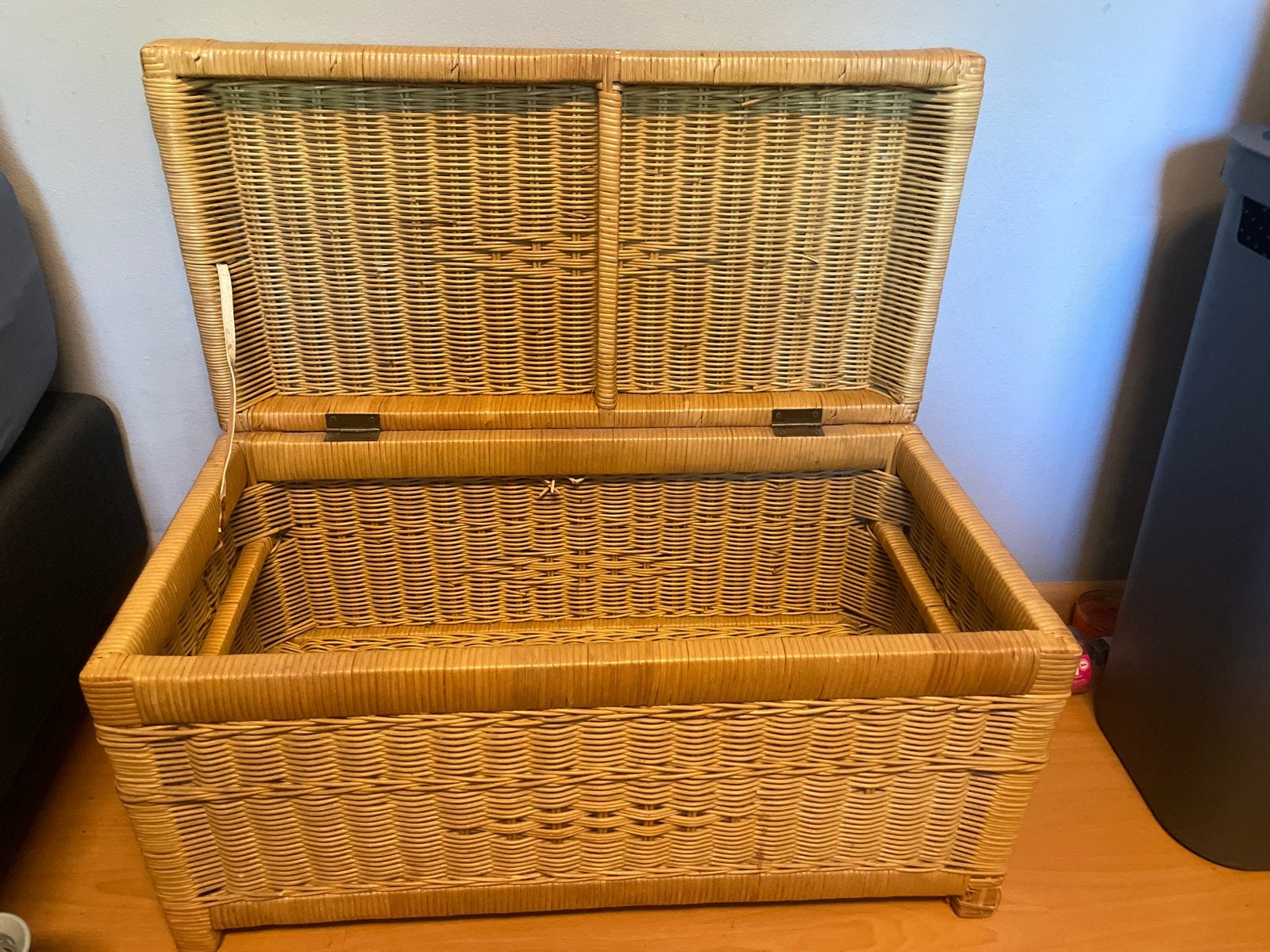Rotan opbergkist / dekenkist, Huis en Inrichting, Ophalen, Gebruikt, 50 tot 75 cm, Overige materialen