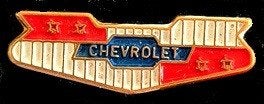 Chevrolet pin- 60 jaren- gelakt, Verzamelen, Verzenden, Nieuw, Transport, Speldje of Pin