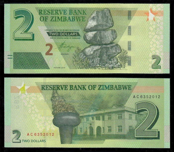Zimbabwe 2019/2020, de 6 nieuwe bankbiljetten (UNC), Verzenden, Zimbabwe, Setje