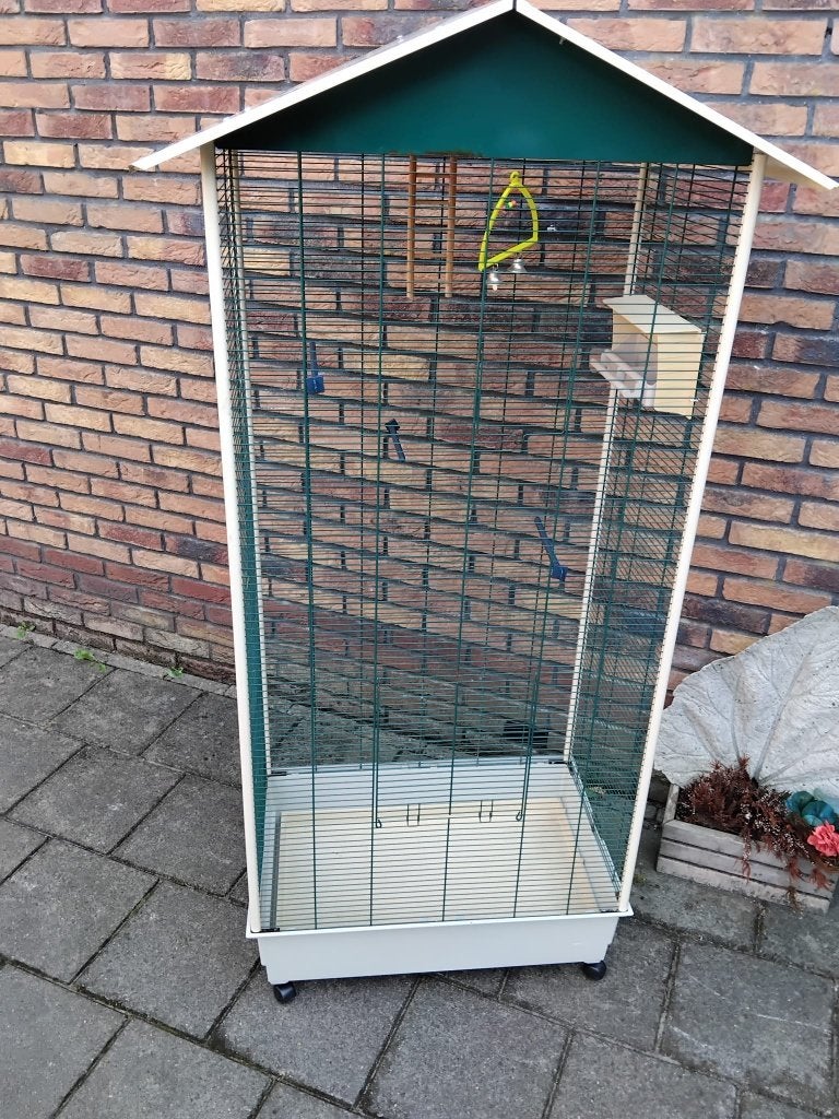 Volière - vogelkooi, Dieren en Toebehoren, Ophalen, Zo goed als nieuw, Hout, Vogelkooi