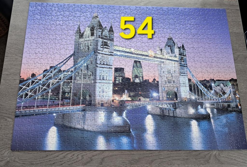 Puzzel 1000 stukjes compleet London tower bridge Fluorescere, Ophalen of Verzenden