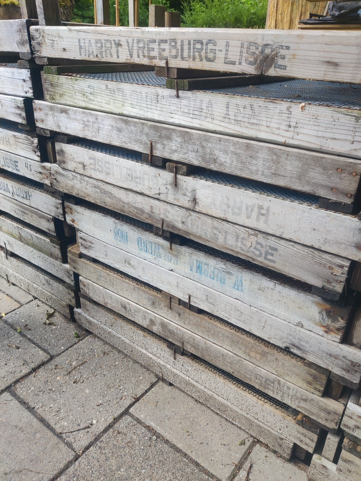 Houten fruit kistjes, Ophalen, Gebruikt