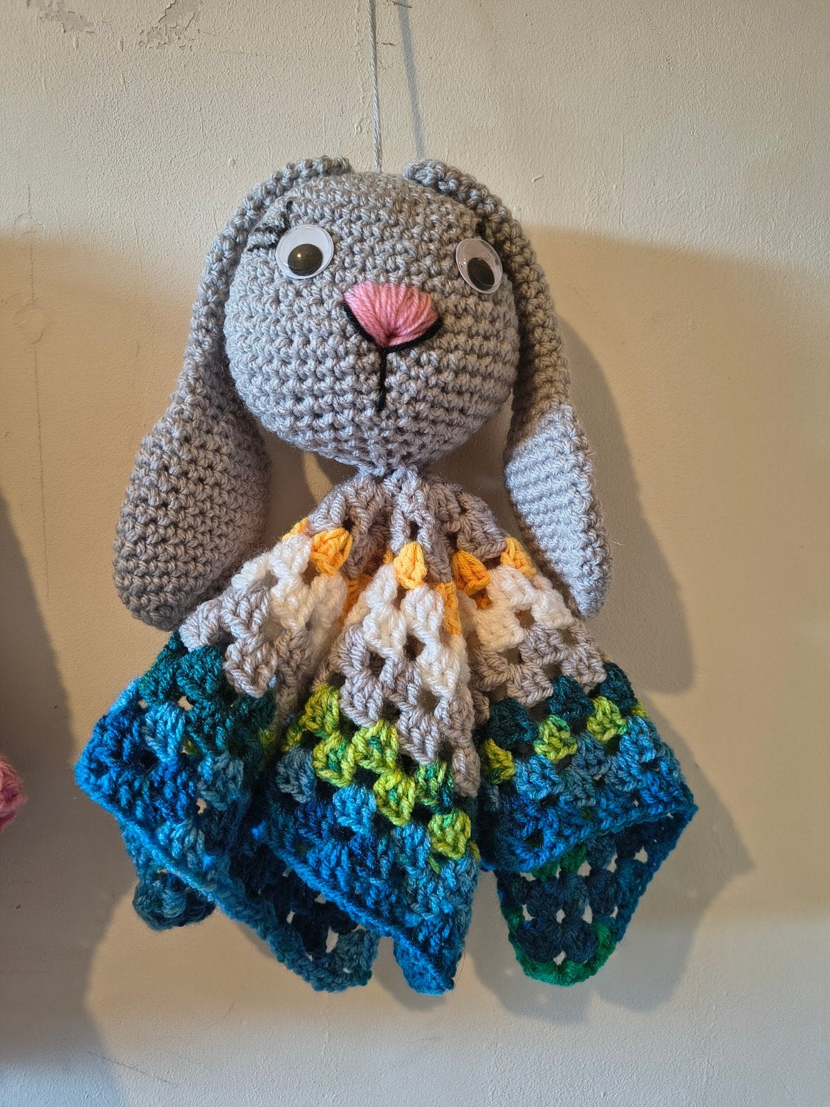 Gehaakt konijn knuffeldoekje - Leuk en kleurrijk, Ophalen, Overige merken, Middelgroot (20 tot 80 cm), Meerkleurig