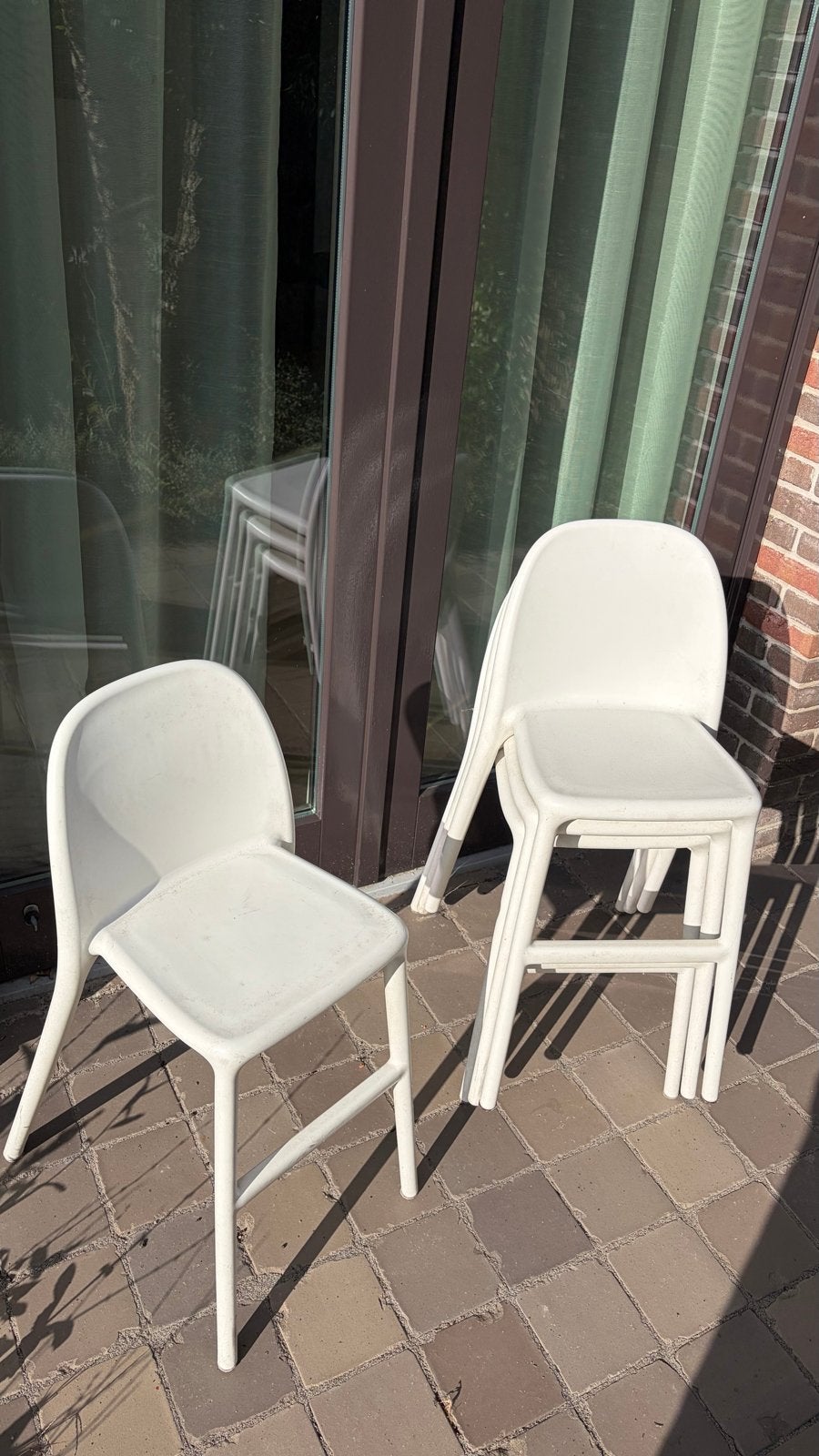 IKEA URBAN Kinderstoel, wit - 4 stuks, Ophalen, Gebruikt, Overige typen