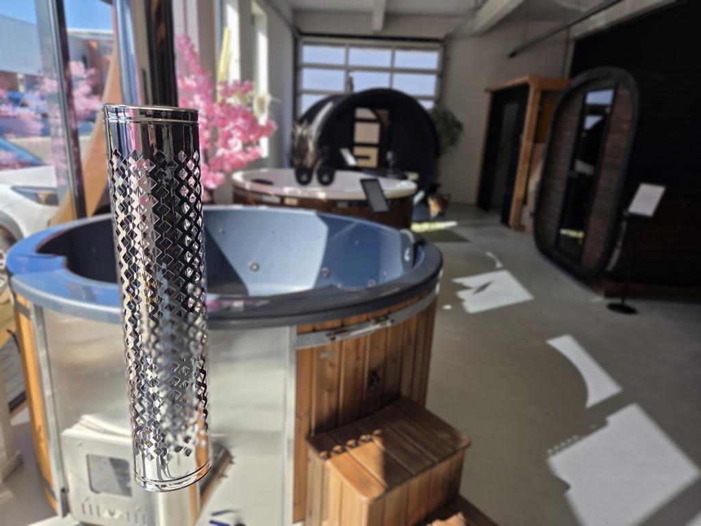 Hottub houtgestookt – Luxe uitvoering met jet&led, Ophalen, Trap, Nieuw, Sauna Service