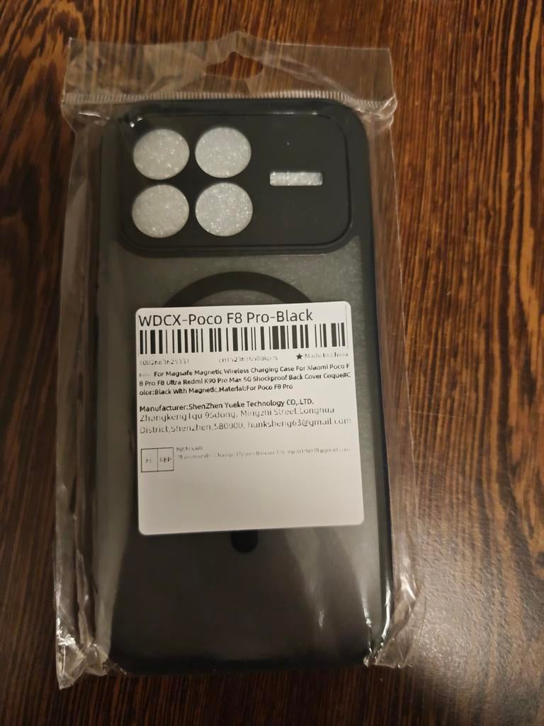 WDCX Poco F8 Pro-Black Hoesje - Magnetisch Opladen, Ophalen of Verzenden, Nieuw, Hoesje of Tasje
