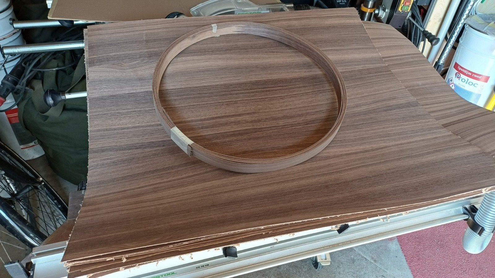 Noten fineer 21 vellen, Doe-het-zelf en Verbouw, Hout en Planken, Ophalen, Minder dan 25 mm, Plank, Minder dan 200 cm
