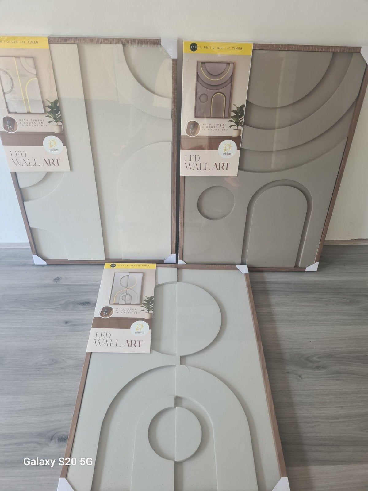 Moderne LED Wall Art - Abstract Design met Timerfunctie, Ophalen, 50 – 75, Overige typen, Nieuw