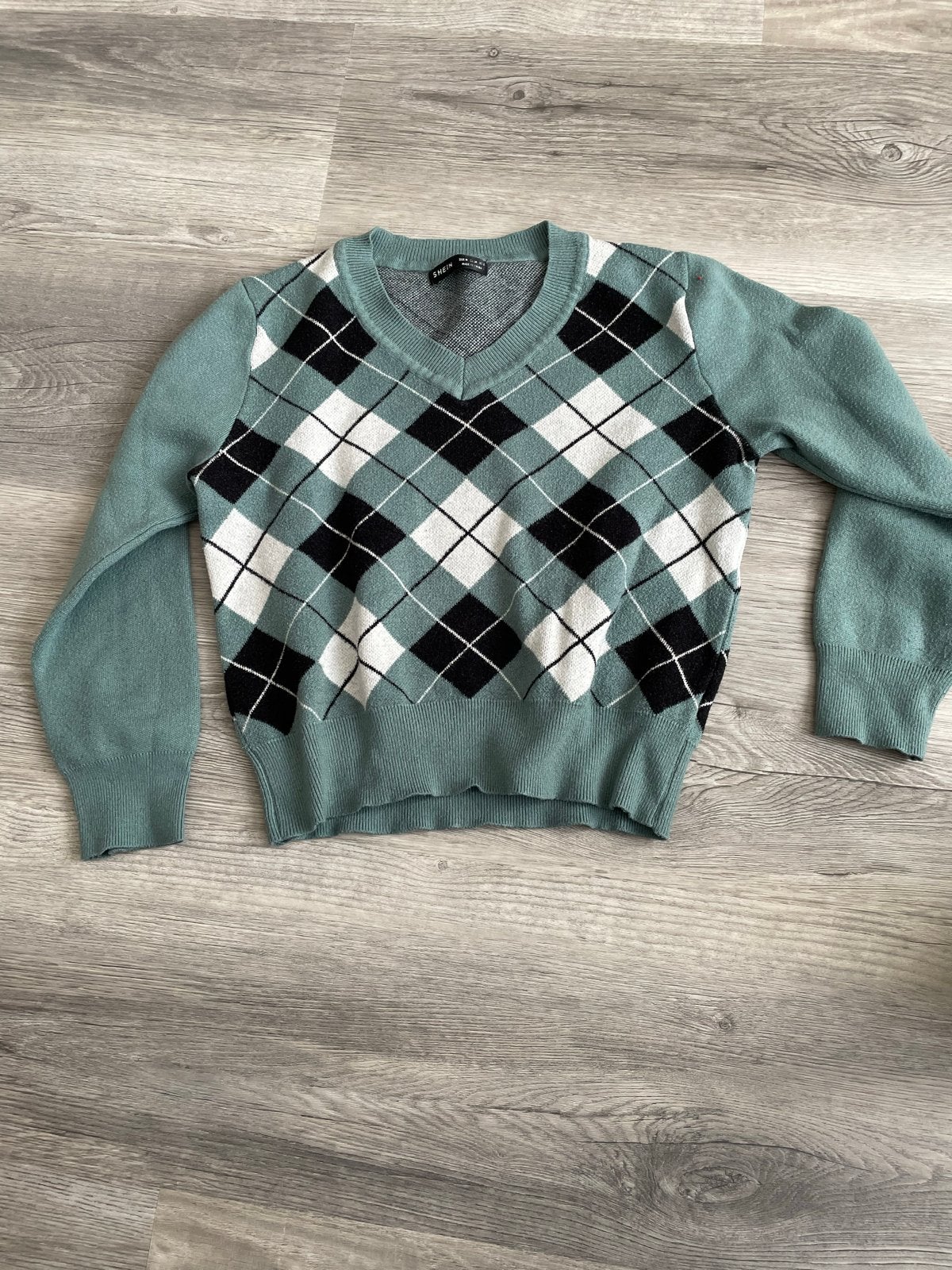 Shein Argyle Trui maat 164/170, Ophalen of Verzenden, Zo goed als nieuw, Maat 38/40 (M), Groen