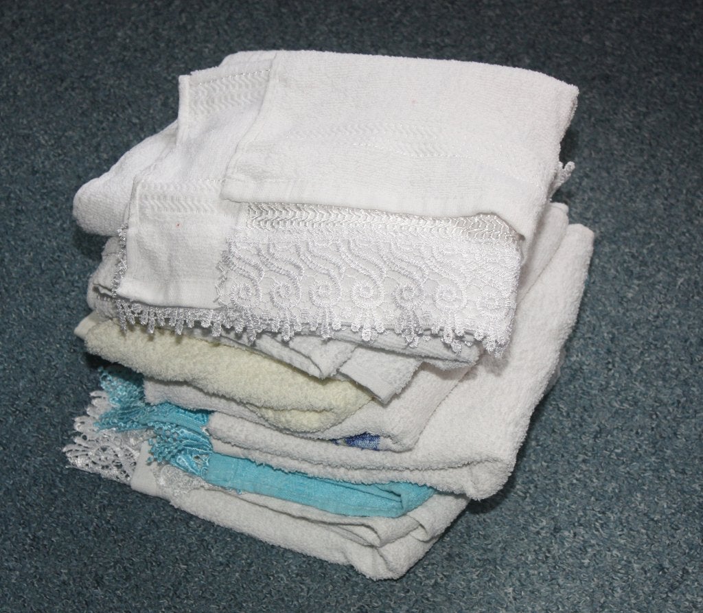 Nieuwe handdoeken 10 stuks wit, creme, blauw, Ophalen of Verzenden, Nieuw, Blauw, Handdoek